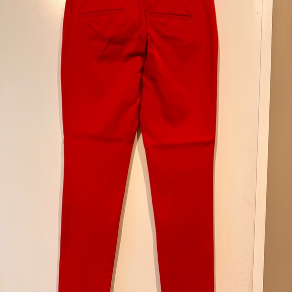 Banana Republic women’s stretch ankle pants -red and green- 2 long - Picture 4 of 9